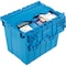 Global Industrial Distribution Container With Hinged Lid, 21-7/8x15-1/4x17-1/4, Blue 257811BL - alternate 2